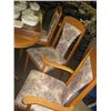 Image 1 : OAK & CLOTH DINING CHAIRS - 6 TOTAL