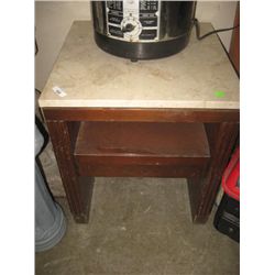 MARBLE TOP END TABLE