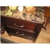 Image 1 : MARBLE TOP - 2DR END TABLE