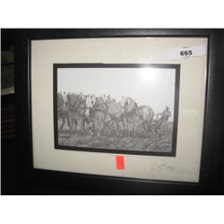 PRINT - HORSES PLOWING