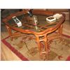 Image 1 : NEW GLASS TOP COFFEE TABLE