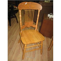 OAK PRESS BACK CHAIRS