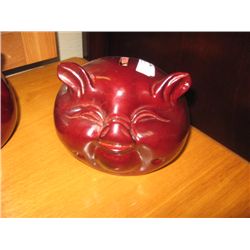 CHUBBY CARVED PIGGY BANK