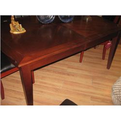 MAHOGANY DININD TABLE & LEAF