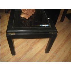 GLASS TOP END TABLE