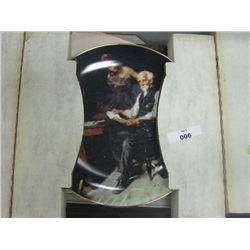 COLLECTOR PLATE W/PAPERS & BOX