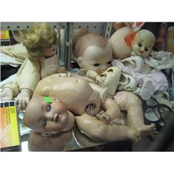 VINTAGE AND OTHER DOLL PARTS & CLOTHING