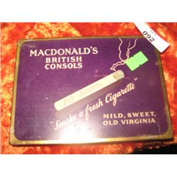 METAL CIGARETTE BOX - MCDONALD'S