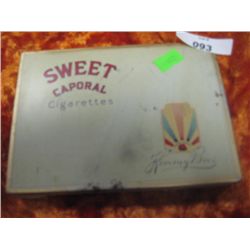 METAL CIGARETTE BOX - SWEET CAPORAL