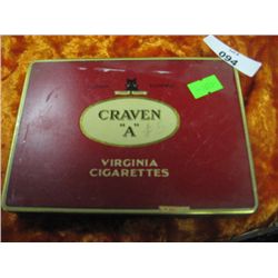 METAL CIGARETTE BOX - CRAVEN A