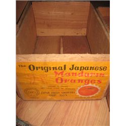 VINTAGE WOOD CRATE W/ LABEL