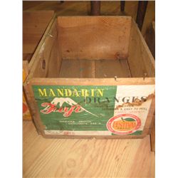 VINTAGE WOOD CRATE W/ LABEL