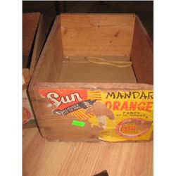 VINTAGE WOOD CRATE W/ LABEL