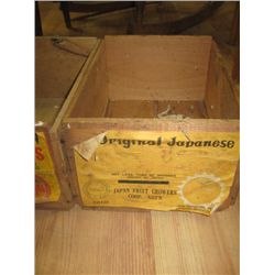 VINTAGE WOOD CRATE W/ LABEL