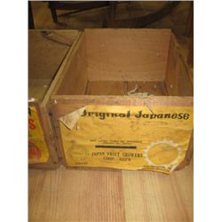 VINTAGE WOOD CRATE W/ LABEL