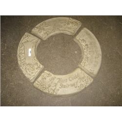 CONCRETE FIGURE - NEW - TREE RING - 4PC