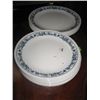 Image 1 : CORELLE DISHES - WHITE AND BLUE TRIMMED - APPROX 5