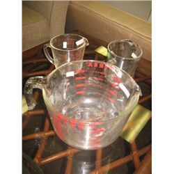 FIRE KING MEASURING CUPS - 3 TOTAL