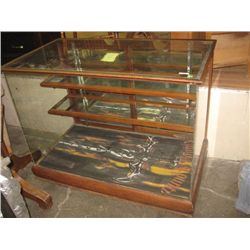 TURN OF THE CENTURY WOOD AND GLASS SHOWCASE