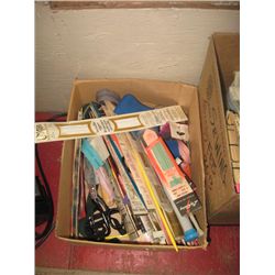 BOX OF KNITTING NEEDLES ETC