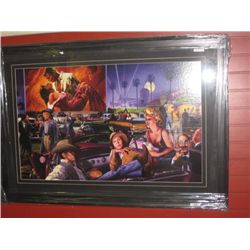 FRAMED PRINT  HOLLYWOOD DRIVING