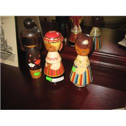 DOLLS - WOOD HAND PAINTED - USSR - 3