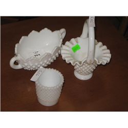 MILK GLASS - 3PC