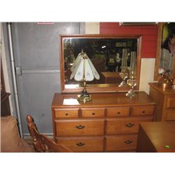 MAPLE 6DR DRESSER W/MIRROR