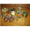 Image 1 : LOT OF ORNAMENTS, BRASS, COPPER, SP TEA POT & CUP