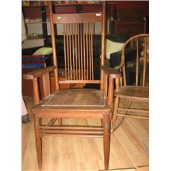 HIGH SPINDLE BACK CAPTAINS CHAIRS - EARLY 1900'S