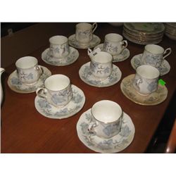 ROYAL ALBERT - SILVER MAPLE SERIES - TEA CUPS & SA