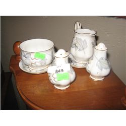 ROYAL ALBERT - SILVER MAPLE SERIES - CREAM/SUGAR &