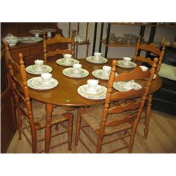 MAPLE TABLE & 4 CHAIRS - 1 LEAF