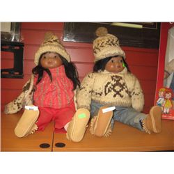 DOLLS -WEST COAST SALISH TODDLERS - TALEETHA & BIL