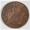 Image 1 : 1760 VOCI POPULI HALF CENT "VOOE" ERROR VARIETY XF/AU PLANCHET STRESSING EVIDENT