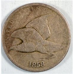 1858 Flying Eagle penny G/VG  est $22-$25