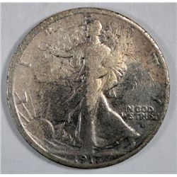 1917S obverse Walker half $  strong rim and date VG  GS VG =  $34  est $28-$30