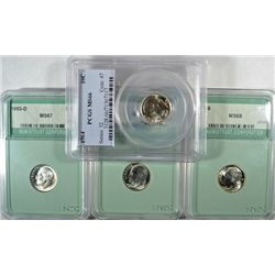 1964 Roosevelt dime PCGS66 plus a 48-53D-56 which look nicer in NTC holders