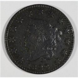 1822 large penny    fine slightly rough surface   est $30-$35