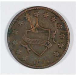 1864 STORE TOKEN " W H BROOKS JR" FT. WAYNE, IN