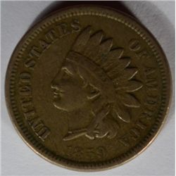 1859 INDIAN HEAD CENT F/VF