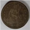 Image 1 : 1857 SEATED QUARTER FINE
