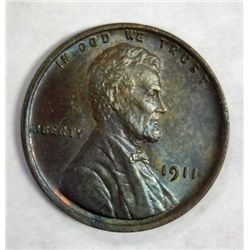 1911 LINCOLN ONE CENT GEM CHERRY BU BROWN