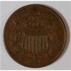 1864 TWO CENT VF