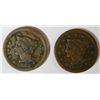 Image 1 : 1852 LARGE CENT VG+ 2 PCS