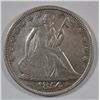 Image 1 : 1854 ARROWS SEATED HALF DOLLAR AU ORIGINAL