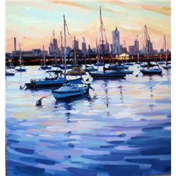 Shelby Keefe, Bay View II, Signed Canvas Print