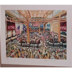 Kamil Kubik, The Floor of the NYSE Signed Serigraph