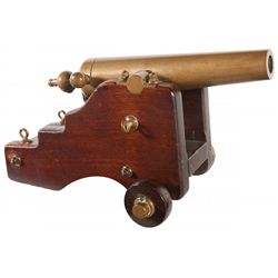 Brown 10 Gauge Breech Loading Signal Cannon with Carriage