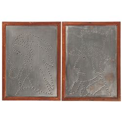 Two Unique Metal Profile Figure Trick Shooter Target Boards